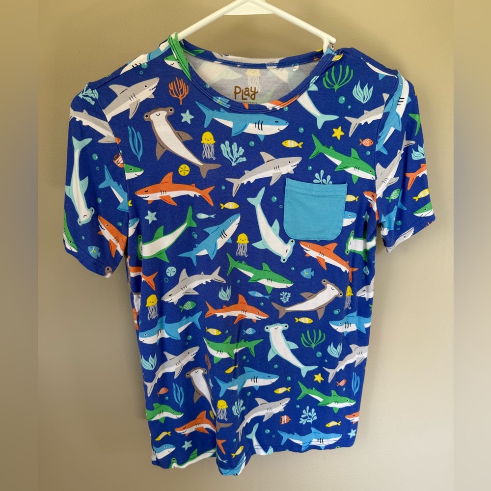 Little Sleepies size 10 Shark Pocket T-Shirt